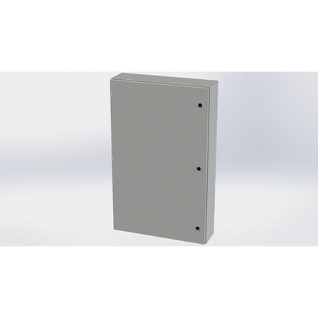 Saginaw Control & Engineering 1/4 Turn Latch Electrical Enclosures, 48 in H, 8 in D, 30 in W, NEMA 3R, 4, 12, 13, Carbon Steel SCE-48EL3008LP